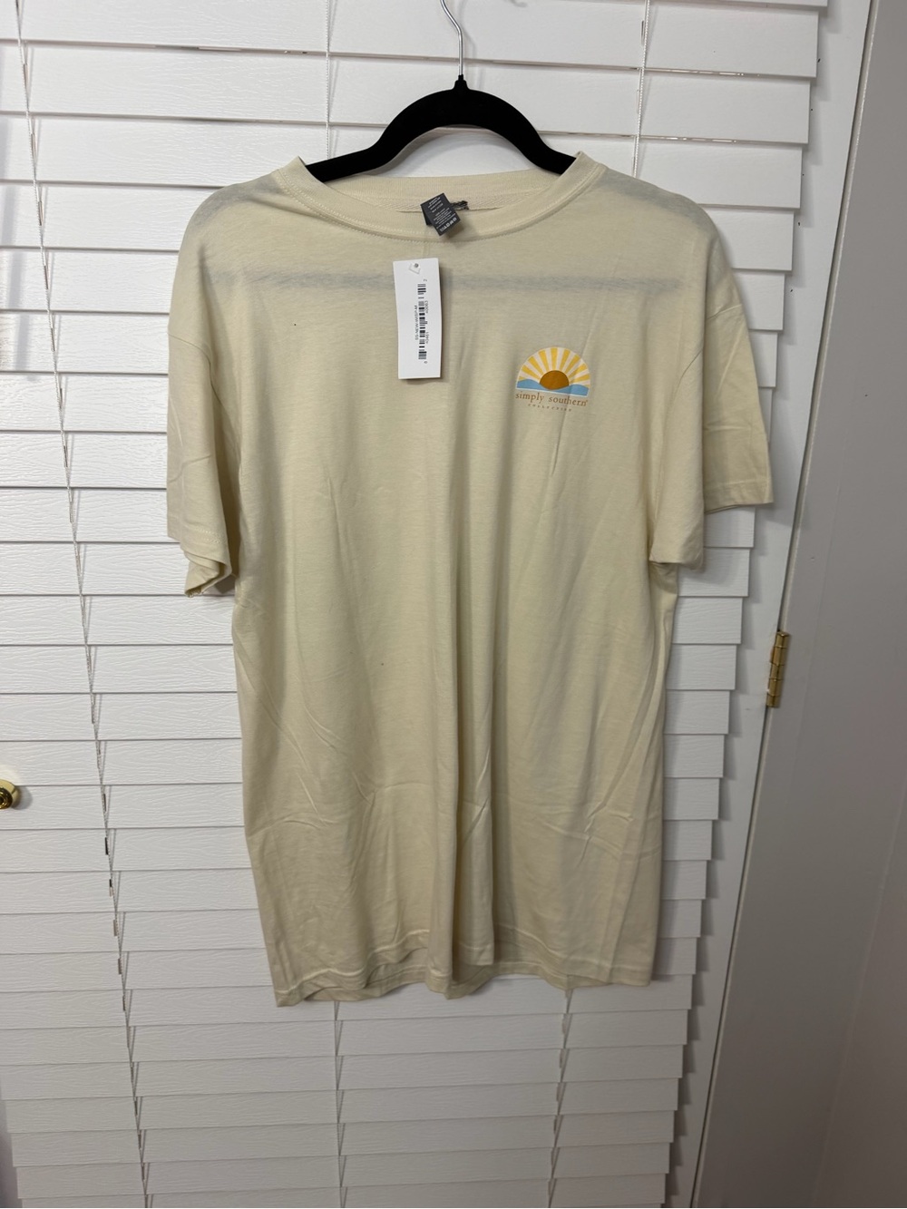 Simply Southern Cream Short Sleeve Tee with Sunrise Graphic